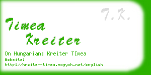 timea kreiter business card