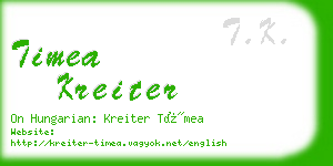 timea kreiter business card